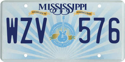MS license plate WZV576