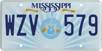 MS license plate WZV579