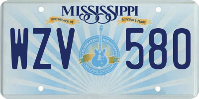 MS license plate WZV580