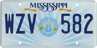MS license plate WZV582