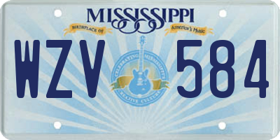 MS license plate WZV584