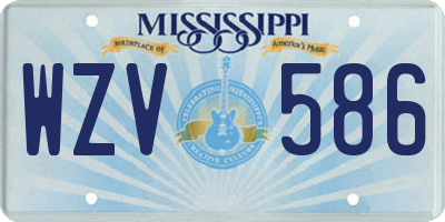 MS license plate WZV586