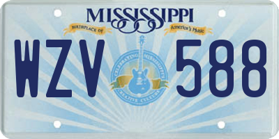 MS license plate WZV588