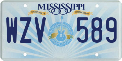 MS license plate WZV589