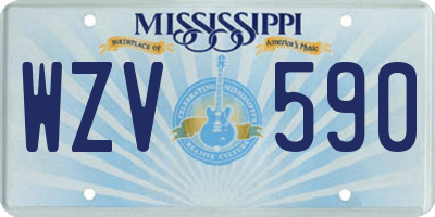 MS license plate WZV590