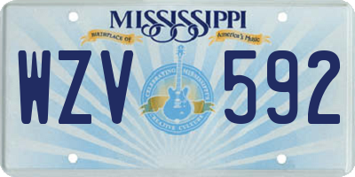 MS license plate WZV592