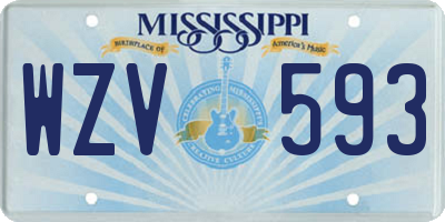 MS license plate WZV593