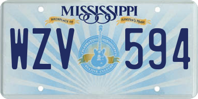 MS license plate WZV594