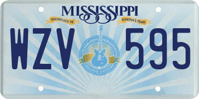 MS license plate WZV595