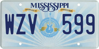 MS license plate WZV599