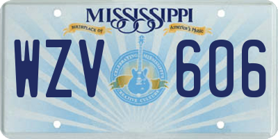 MS license plate WZV606