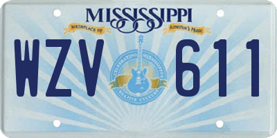 MS license plate WZV611