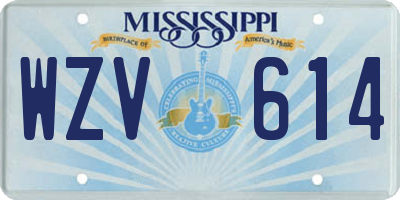 MS license plate WZV614