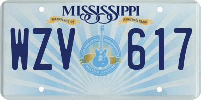 MS license plate WZV617