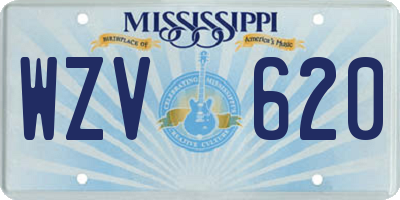 MS license plate WZV620