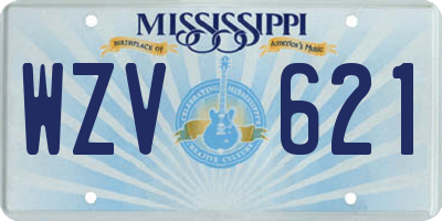 MS license plate WZV621