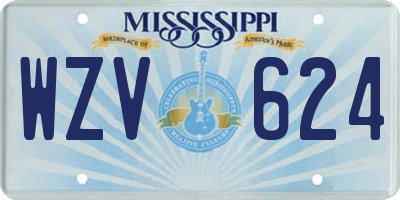 MS license plate WZV624