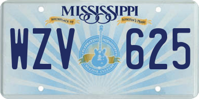 MS license plate WZV625