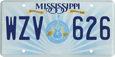 MS license plate WZV626