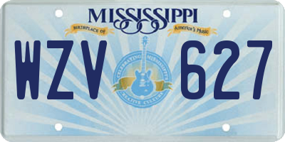 MS license plate WZV627