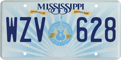 MS license plate WZV628