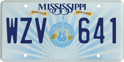 MS license plate WZV641