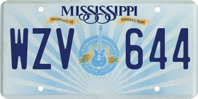 MS license plate WZV644