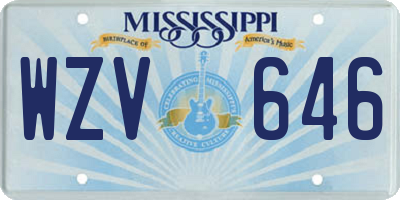 MS license plate WZV646