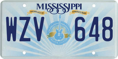 MS license plate WZV648