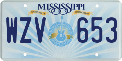 MS license plate WZV653