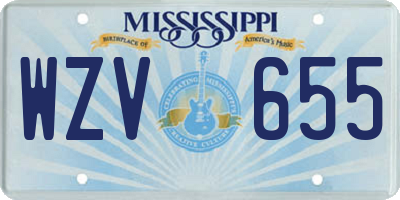 MS license plate WZV655