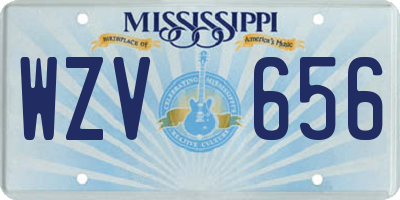 MS license plate WZV656