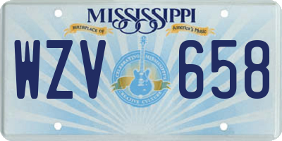MS license plate WZV658
