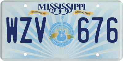 MS license plate WZV676