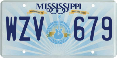 MS license plate WZV679