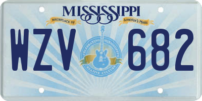MS license plate WZV682