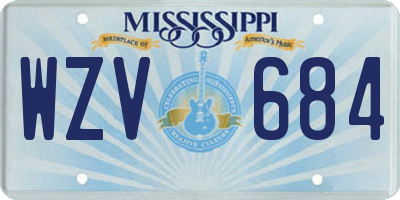 MS license plate WZV684