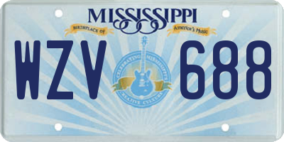 MS license plate WZV688
