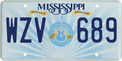 MS license plate WZV689