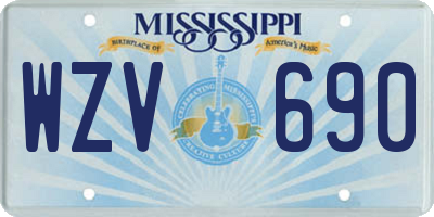 MS license plate WZV690