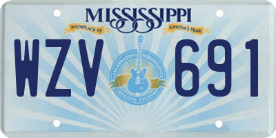 MS license plate WZV691