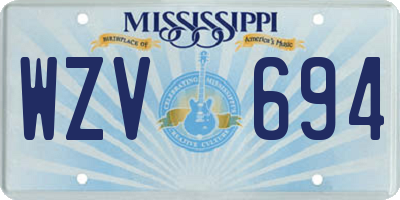 MS license plate WZV694