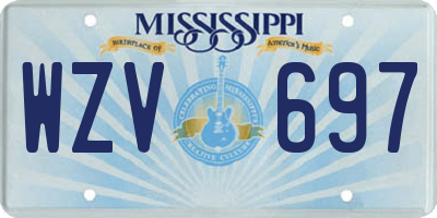 MS license plate WZV697