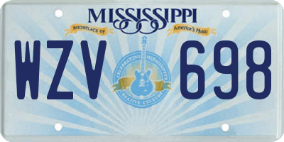 MS license plate WZV698