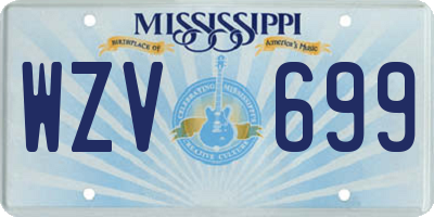 MS license plate WZV699