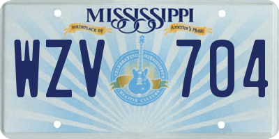 MS license plate WZV704