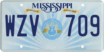 MS license plate WZV709