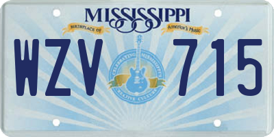 MS license plate WZV715