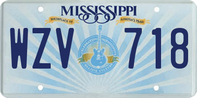MS license plate WZV718