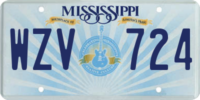 MS license plate WZV724